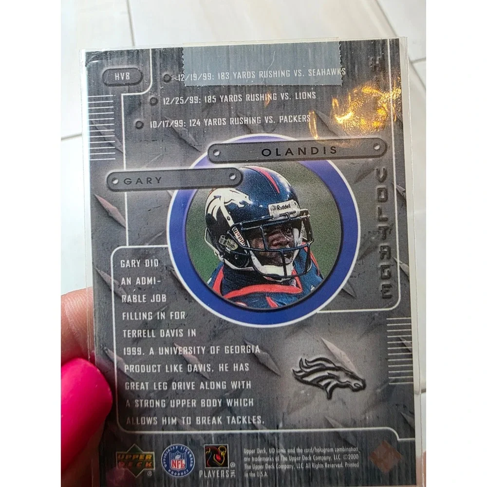 Olandis Gary 1999 Upper Deck Ionix High Voltage Denver Broncos Card HV8‎ F1